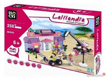 Set de Constructie idealSTORE Pink Film Adventure, Model cu 250 de elemente si 3 personaje care vor diversifica divertismentul, Sporeste creativitatea si imaginatia