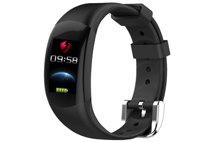 Ceas Smartwatch si Bratara Fitness Smart Life 2019, Monitorizare Puls, Pasi, Calorii, Notificare Mesaje si Apeluri, Curea Silicon Moale, Culoare Negru