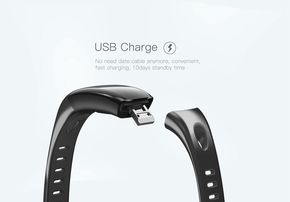 Smartwatch si Bratara Fitness Smart SlimFit 2018, Monitorizare Puls, Pasi, Calorii, Notificare Mesaje, IP68 Waterproof, Culoare Negru