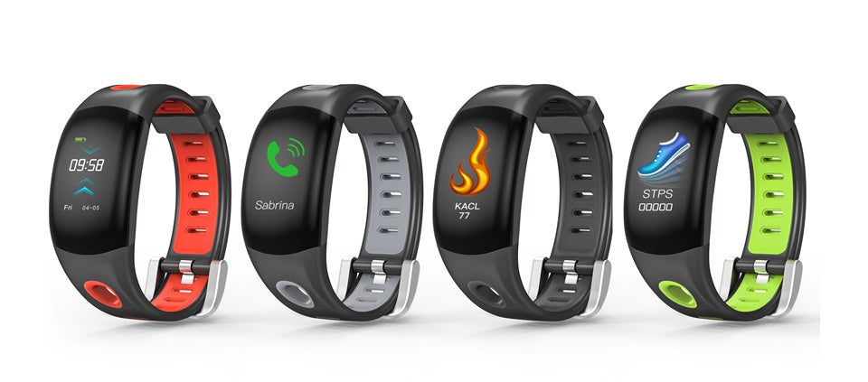 Smartwatch si Bratara Fitness Smart SlimFit 2018, Monitorizare Puls, Pasi, Calorii, Notificare Mesaje, IP68 Waterproof, Culoare Negru