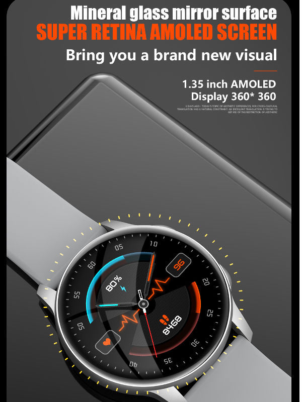 Ceas SmartWatch Lensa idealStore, Ecran HD 1.35', Notificari Apeluri/Mesaje/Aplicatii, Monitorizare Ritm Cardiac, Tensiune Arteriala, Oxigen din Sange, Moduri Sport, Momento Menstrual, Impermeabil, Negru