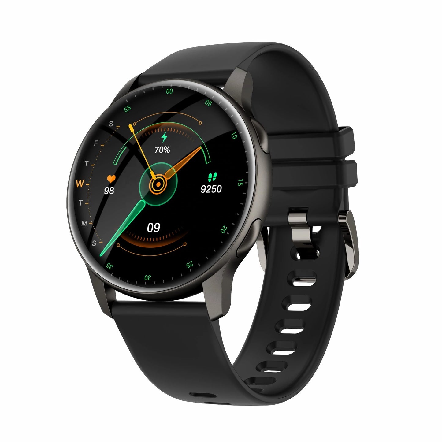 Ceas SmartWatch Lensa idealStore, Ecran HD 1.35', Notificari Apeluri/Mesaje/Aplicatii, Monitorizare Ritm Cardiac, Tensiune Arteriala, Oxigen din Sange, Moduri Sport, Momento Menstrual, Impermeabil, Negru