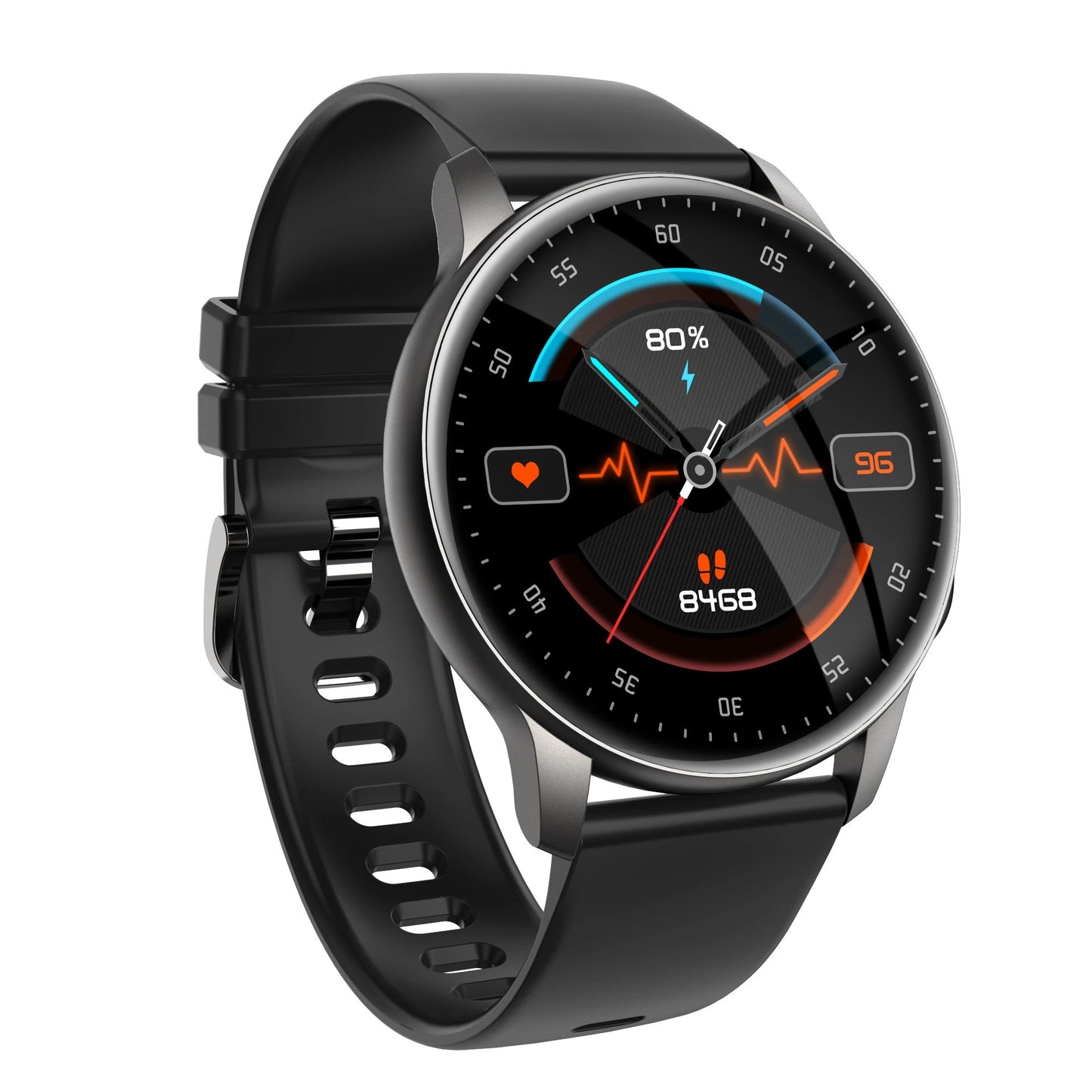 Ceas SmartWatch Lensa idealStore, Ecran HD 1.35', Notificari Apeluri/Mesaje/Aplicatii, Monitorizare Ritm Cardiac, Tensiune Arteriala, Oxigen din Sange, Moduri Sport, Momento Menstrual, Impermeabil, Negru