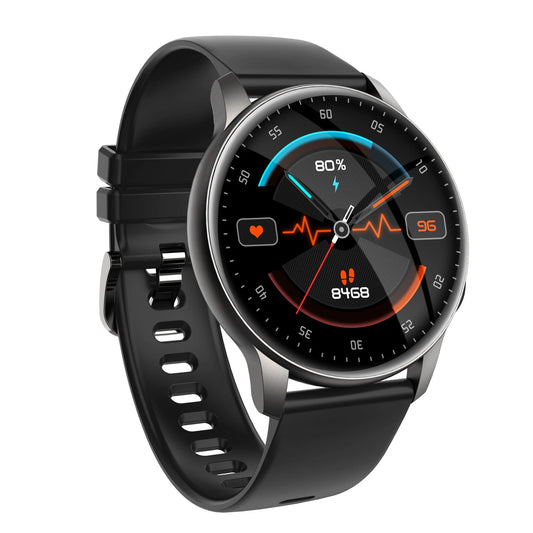 Ceas SmartWatch Lensa idealStore, Ecran HD 1.35', Notificari Apeluri/Mesaje/Aplicatii, Monitorizare Ritm Cardiac, Tensiune Arteriala, Oxigen din Sange, Moduri Sport, Momento Menstrual, Impermeabil, Negru