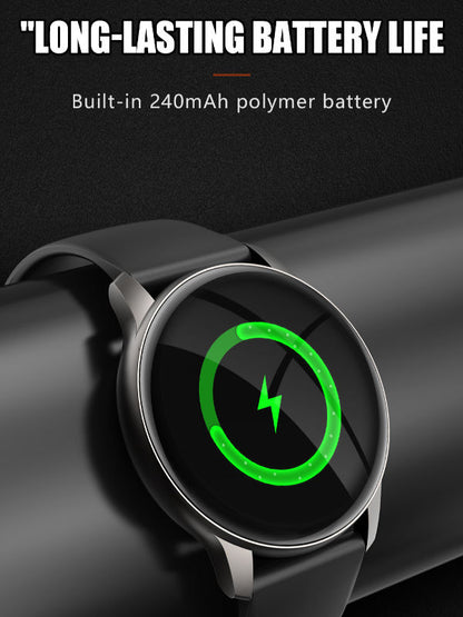 Ceas SmartWatch Lensa idealStore, Ecran HD 1.35', Notificari Apeluri/Mesaje/Aplicatii, Monitorizare Ritm Cardiac, Tensiune Arteriala, Oxigen din Sange, Moduri Sport, Momento Menstrual, Impermeabil, Negru