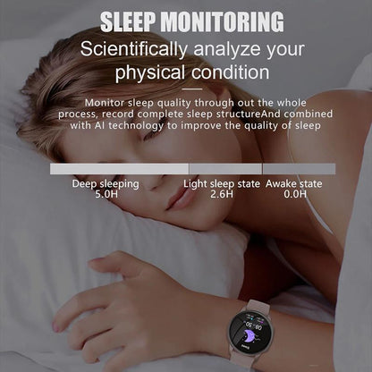 Ceas SmartWatch Lensa idealStore, Ecran HD 1.35', Notificari Apeluri/Mesaje/Aplicatii, Monitorizare Ritm Cardiac, Tensiune Arteriala, Oxigen din Sange, Moduri Sport, Momento Menstrual, Impermeabil, Negru