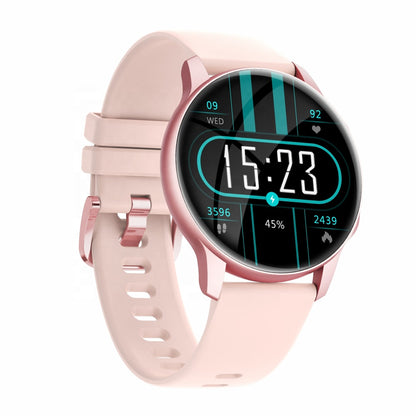 Ceas SmartWatch Lensa idealStore, Ecran HD 1.35', Notificari Apeluri/Mesaje/Aplicatii, Monitorizare Ritm Cardiac, Tensiune Arteriala, Oxigen din Sange, Moduri Sport, Momento Menstrual, Impermeabil, Roz