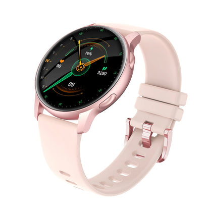 Ceas SmartWatch Lensa idealStore, Ecran HD 1.35', Notificari Apeluri/Mesaje/Aplicatii, Monitorizare Ritm Cardiac, Tensiune Arteriala, Oxigen din Sange, Moduri Sport, Momento Menstrual, Impermeabil, Roz