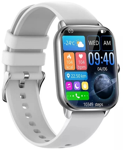 Ceas Smartwatch si Bratara Fitness Lexus Collection idealSTORE Ecran Tactil 3D Apeluri si Mesaje Bluetooth, Monitorizare Ritm Cardiac si Somn, Multi-Sport, Difuzor-Microfon, Barometru, IP67, Alarma, Android-IOS, Long Battery, Grey Edition