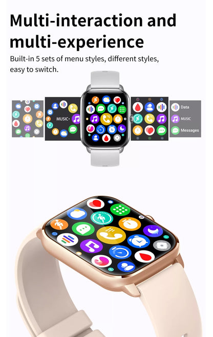 Ceas Smartwatch si Bratara Fitness Lexus Collection idealSTORE Ecran Tactil 3D Apeluri si Mesaje Bluetooth, Monitorizare Ritm Cardiac si Somn Multi-Sport, Difuzor-Microfon, Barometru, IP67, Alarma, Android-IOS, Long Battery, Roz Edition