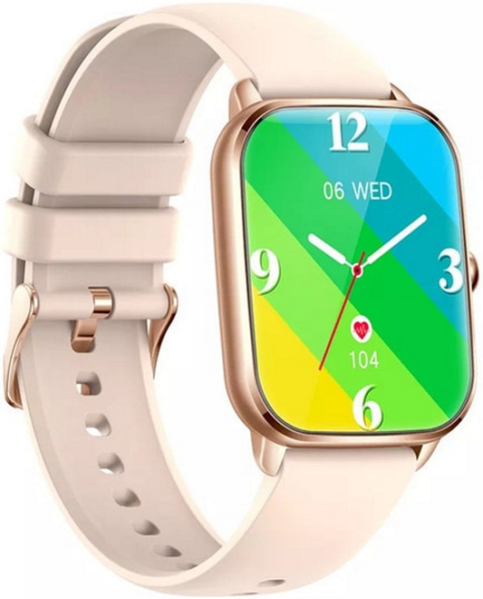 Ceas Smartwatch si Bratara Fitness Lexus Collection idealSTORE Ecran Tactil 3D Apeluri si Mesaje Bluetooth, Monitorizare Ritm Cardiac si Somn Multi-Sport, Difuzor-Microfon, Barometru, IP67, Alarma, Android-IOS, Long Battery, Roz Edition