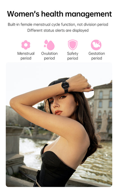 Ceas Smartwatch Live On Watch IdealStore, Ecran AMOLED HD 1.1 inch, Preluare Apeluri si Mesaje Bluetooth, NFC, Monitorizare Ritm Cardiac si Somn, Asistent Vocal, Difuzor si Microfon incorporat, IP68, Alarma, Android-IOS, Long Battery, Metal Black Edition