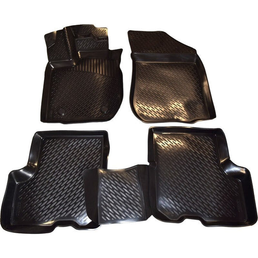 Set 4 covoare profesionale IDL cauciuc stil tavita DACIA LOGAN II 2013 ->, material antiaderent