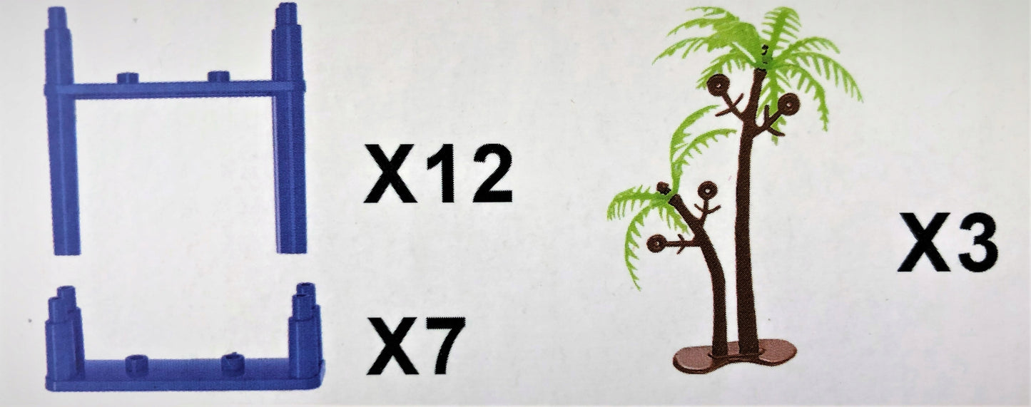 Set pista auto cu doua masinute idealStore CITY GLOW, Contine un total de 169 de piese colorate incluzand doua masinute iluminate LED, Setul flexibil permite dezvoltarea imaginatie si ablitatile practice