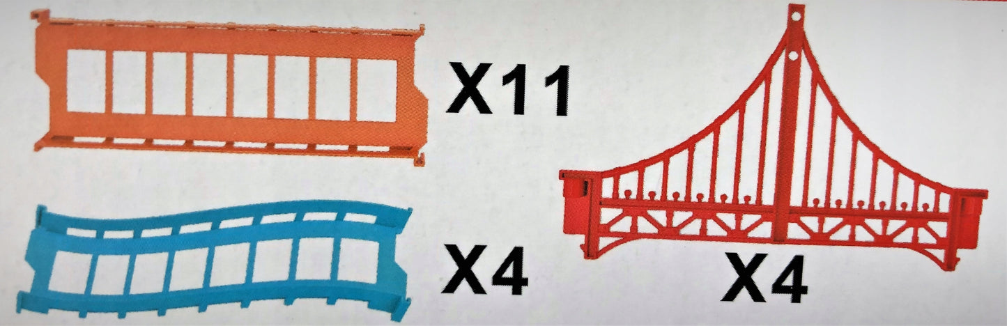 Set pista auto cu doua masinute idealStore CITY GLOW, Contine un total de 169 de piese colorate incluzand doua masinute iluminate LED, Setul flexibil permite dezvoltarea imaginatie si ablitatile practice