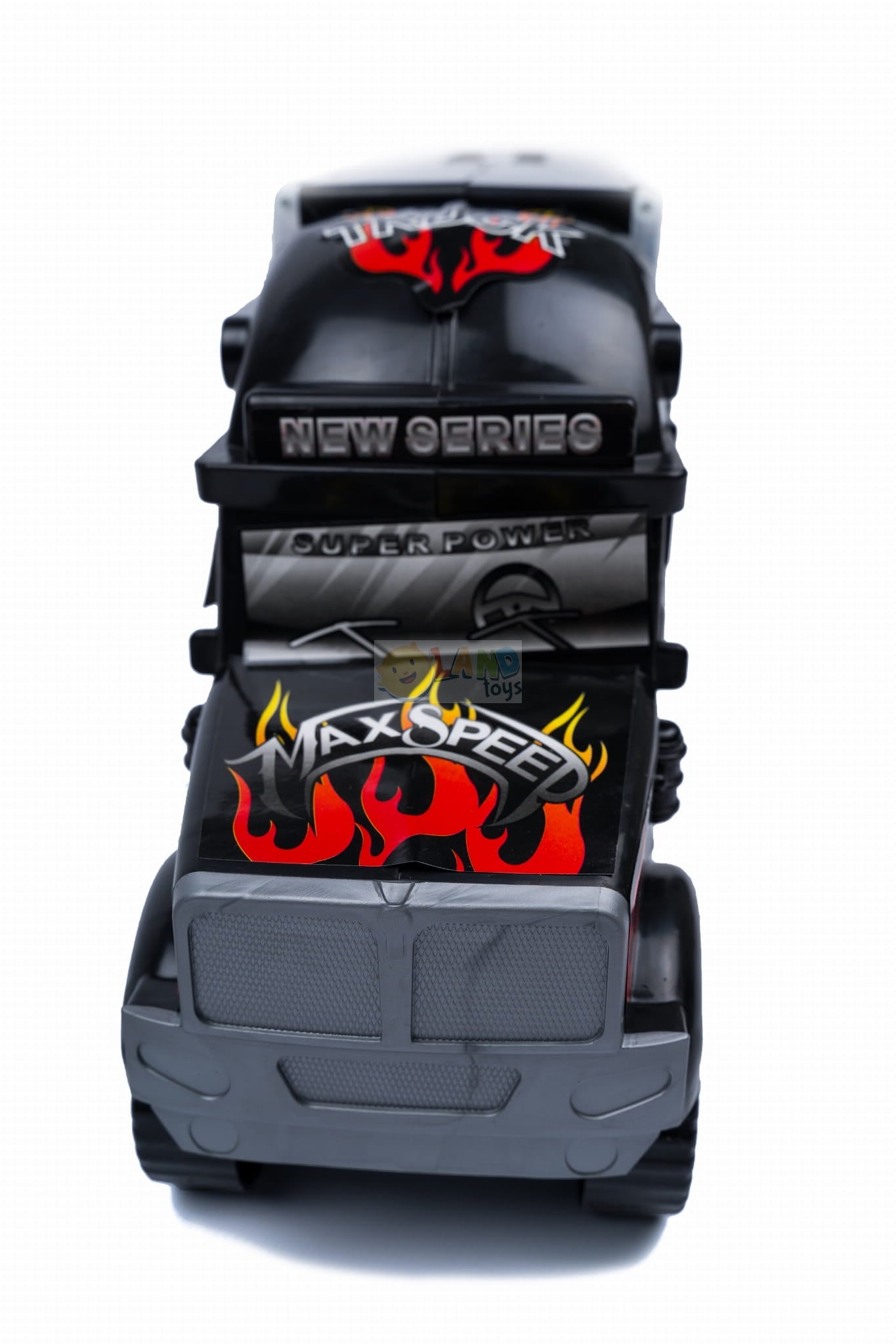 Set Camion interactiv stil valiza MAX-KEY idealstore, Dimensiuni 57 x 20 cm, Include 9 vehicule si semne de circulatie, Accesorizat cu spatiu special pentru depozitarea colectiilor de masini, Dezvolta abilitati manuale