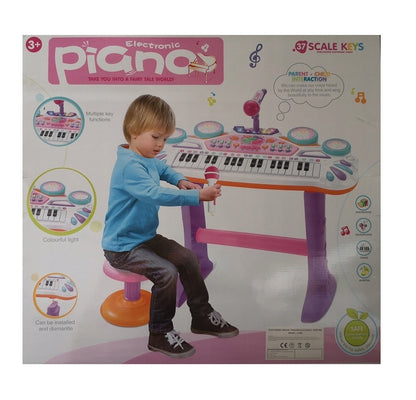 Orga interactiva electronica THE LITTLE SINGER, Dimensiuni 64 x 45 x 20, Include, tastatura, suport orga, microfon, suport pentru microfon, scaun, efecte de lumini, butonul de inregistrare si redare