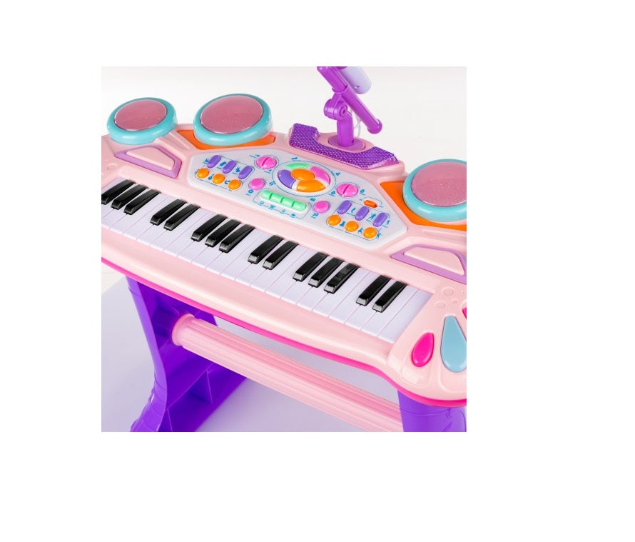 Orga interactiva electronica THE LITTLE SINGER, Dimensiuni 64 x 45 x 20, Include, tastatura, suport orga, microfon, suport pentru microfon, scaun, efecte de lumini, butonul de inregistrare si redare