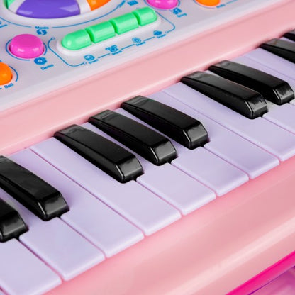 Orga interactiva electronica THE LITTLE SINGER, Dimensiuni 64 x 45 x 20, Include, tastatura, suport orga, microfon, suport pentru microfon, scaun, efecte de lumini, butonul de inregistrare si redare