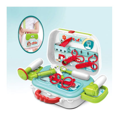 Trusa de prim ajutor pentru copii, geanta doctor, alb-verde