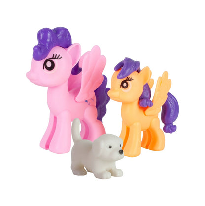 Casuta de Papusi din Plastic Palace Of The Fairies idealSTORE, Situata pe 2 Etaje cu 5 Camere si o Terasa Spatioasa, Include un Mobilier Bogat, Catelus, 2 Ponei, Stimuleaza Imaginatia Copilului