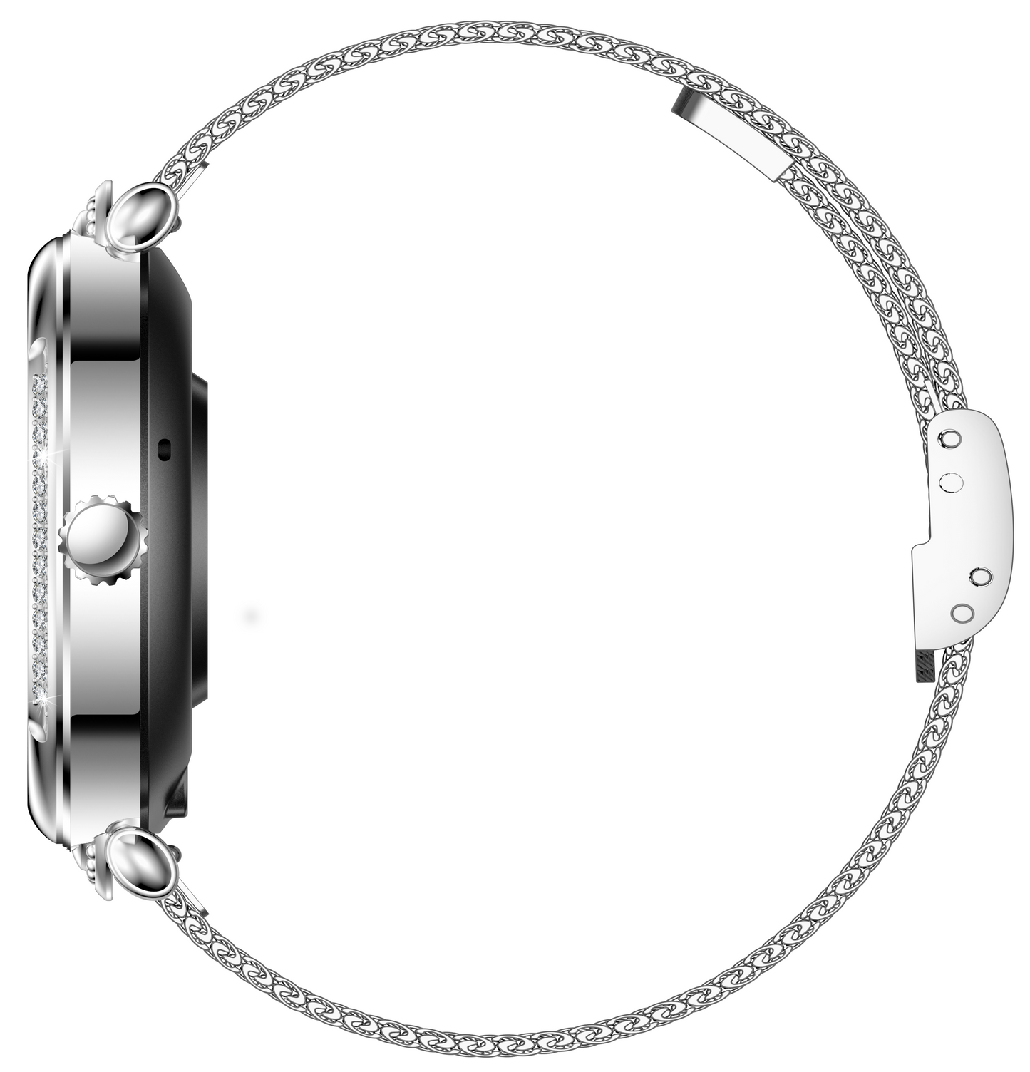 Smartwach LuxStyle idealSTORE, Apel Bluetooth, Sunet HD Voice, Agenda Telefonica, Design Lux-Elegant, Ecran HD 1.27', Monitorizare Oxigen, Tensiune, Puls, Somn, Mod Multi-Sport, Cadran Personalizat, Rezistent apa IP67, Bratara Metalica Silver