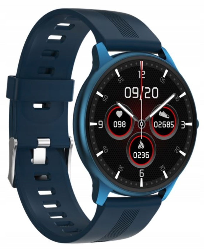 Smartwatch idealStore Xtreme11, Prognoza Meteo, Preluare Apeluri, Notificari prin Vibrare, Functii monitorizare Sanatate, 8 moduri Sport, Bluetooth, Ecran Curbat, Impermeabil IP68, Compatibil IOS si Android, culoare Albastru