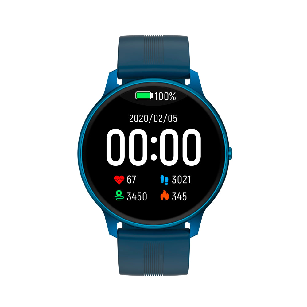 Smartwatch idealStore Xtreme11, Prognoza Meteo, Preluare Apeluri, Notificari prin Vibrare, Functii monitorizare Sanatate, 8 moduri Sport, Bluetooth, Ecran Curbat, Impermeabil IP68, Compatibil IOS si Android, culoare Albastru
