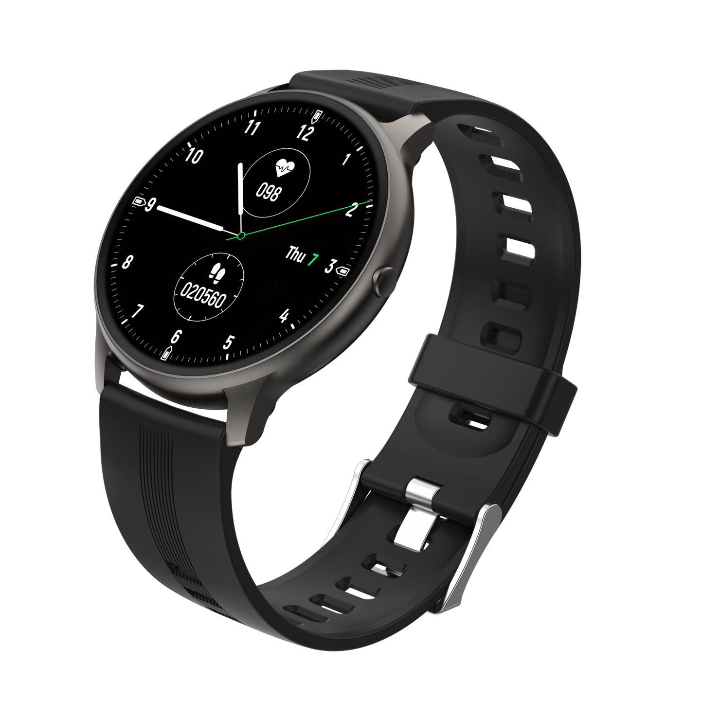 Smartwatch idealStore Xtreme11, Prognoza Meteo, Preluare Apeluri, Notificari prin Vibrare, Functii monitorizare Sanatate, 8 moduri Sport, Bluetooth, Ecran Curbat, Impermeabil IP68, Compatibil IOS si Android, culoare Negru