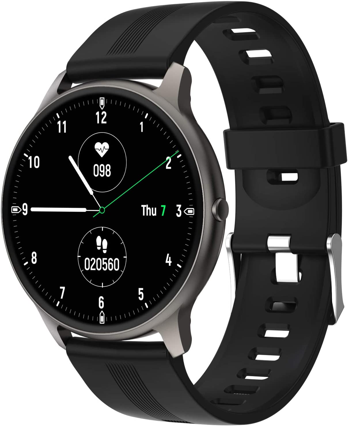 Smartwatch idealStore Xtreme11, Prognoza Meteo, Preluare Apeluri, Notificari prin Vibrare, Functii monitorizare Sanatate, 8 moduri Sport, Bluetooth, Ecran Curbat, Impermeabil IP68, Compatibil IOS si Android, culoare Negru