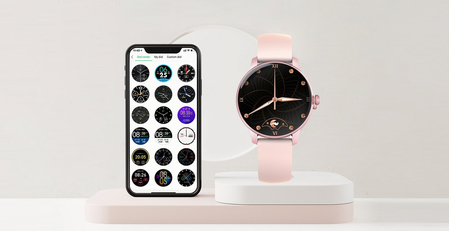 Smartwatch idealStore Xtreme11, Prognoza Meteo, Preluare Apeluri, Notificari prin Vibrare, Functii monitorizare Sanatate, 8 moduri Sport, Bluetooth, Ecran Curbat, Impermeabil IP68, Compatibil IOS si Android, culoare Roz