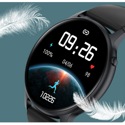 Ceas Smartwatch LifeX Collection IdealStore, Ecran Tactil 1.28 inch, Notificari Apeluri, Mesaje si Retele Sociale, Monitorizare Somn, Tensiune arteriala, Multi-Sport, Pedometru, IP67, Alarma, Android-IOS, Long Battery, Black Edition