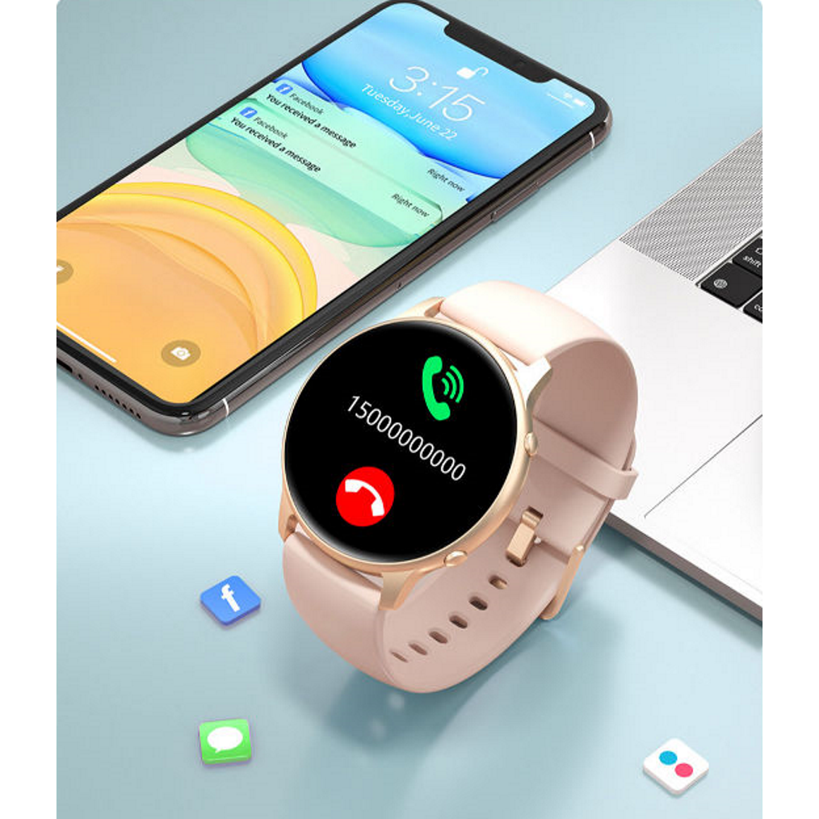 Ceas Smartwatch LifeX Collection IdealStore, Ecran Tactil 1.28 inch, Notificari Apeluri, Mesaje si Retele Sociale, Monitorizare Somn, Tensiune arteriala, Multi-Sport, Pedometru, IP67, Alarma, Android-IOS, Long Battery, Gold Edition