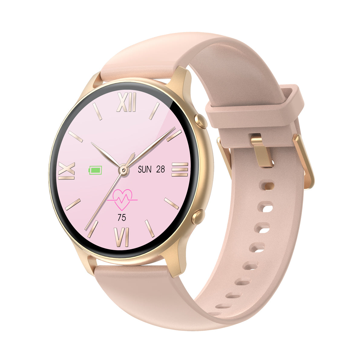 Ceas Smartwatch LifeX Collection IdealStore, Ecran Tactil 1.28 inch, Notificari Apeluri, Mesaje si Retele Sociale, Monitorizare Somn, Tensiune arteriala, Multi-Sport, Pedometru, IP67, Alarma, Android-IOS, Long Battery, Gold Edition