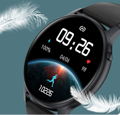 Smartwatch si Bratara de Fitness idealStore SlimeSport36, MultiSport, Obiectiv Pasi, Ritm Cardiac, Calorii Arse, Analiza Somnului, Notificari, Negru