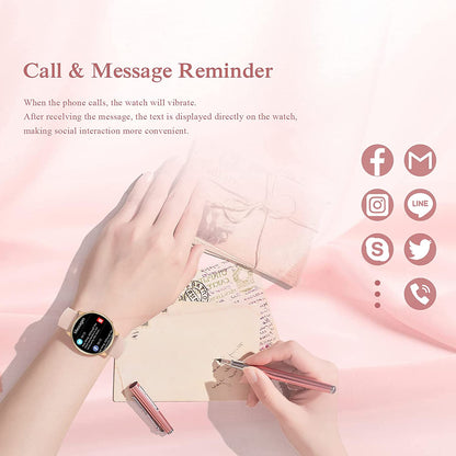 Smartwatch si Bratara de Fitness idealStore SlimeSport36, MultiSport, Obiectiv Pasi, Ritm Cardiac, Calorii Arse, Analiza Somnului, Notificari, Roz