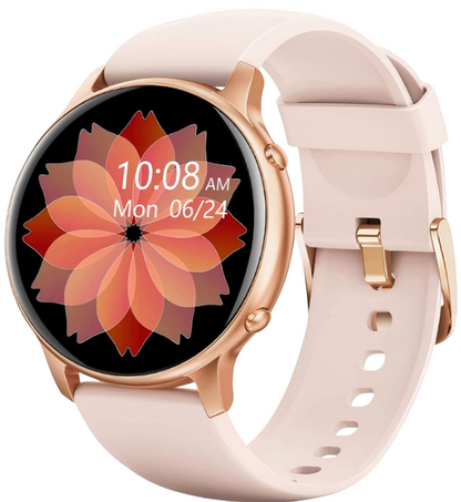 Smartwatch si Bratara de Fitness idealStore SlimeSport36, MultiSport, Obiectiv Pasi, Ritm Cardiac, Calorii Arse, Analiza Somnului, Notificari, Roz