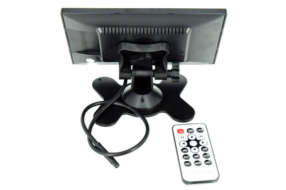 Monitor cu MP5 player si modulator FM,7 inch FULL HD, USB, MICRO SD, Intrare camera mers inapoi, Telecomanda