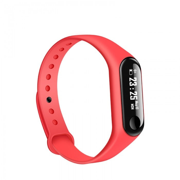 Bratara Fitness Sport Motion 3, Monitorizare Puls, Pasi, Calorii, Notificare Mesaje, IP67 Waterproof, Bratara de silicon Rosie, Culoare Rosie