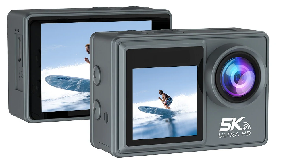 Camera de Actiune idealSTORE SmartSONY-Cam 5K Ultra HD, Foto 24 MP, 256 GB, Stabilizare imagine EIS, Microfon, Functie WiFi, Unghi Larg 170, Senzor Sony, Port HDMI si USB-C, Fotografiere Multi Mod, Filmare Subacvatica 30 m adancime