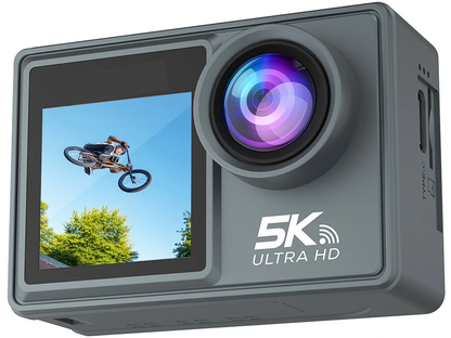 Camera de Actiune idealSTORE SmartSONY-Cam 5K Ultra HD, Foto 24 MP, 256 GB, Stabilizare imagine EIS, Microfon, Functie WiFi, Unghi Larg 170, Senzor Sony, Port HDMI si USB-C, Fotografiere Multi Mod, Filmare Subacvatica 30 m adancime