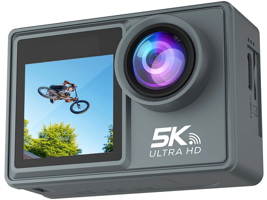 Camera de Actiune idealSTORE SmartSONY-Cam 5K Ultra HD, Foto 24 MP, 256 GB, Stabilizare imagine EIS, Microfon, Functie WiFi, Unghi Larg 170, Senzor Sony, Port HDMI si USB-C, Fotografiere Multi Mod, Filmare Subacvatica 30 m adancime