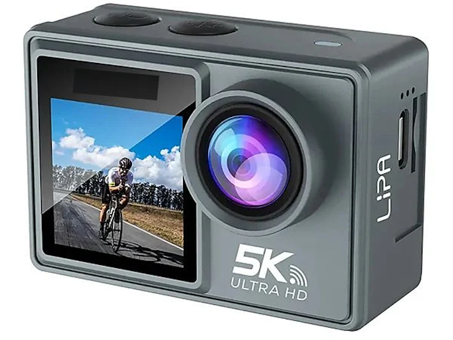 Camera de Actiune idealSTORE SmartSONY-Cam 5K Ultra HD, Foto 24 MP, 256 GB, Stabilizare imagine EIS, Microfon, Functie WiFi, Unghi Larg 170, Senzor Sony, Port HDMI si USB-C, Fotografiere Multi Mod, Filmare Subacvatica 30 m adancime