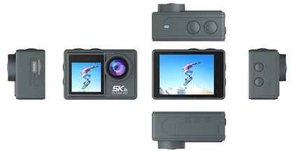 Camera de Actiune idealSTORE SmartSONY-Cam 5K Ultra HD, Foto 24 MP, 256 GB, Stabilizare imagine EIS, Microfon, Functie WiFi, Unghi Larg 170, Senzor Sony, Port HDMI si USB-C, Fotografiere Multi Mod, Filmare Subacvatica 30 m adancime