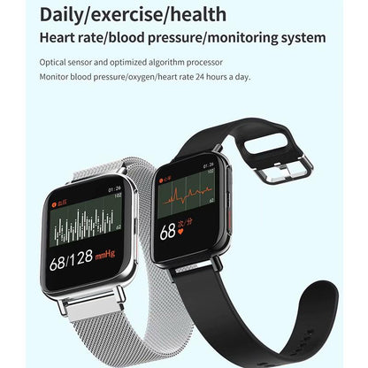 Ceas SmartWatch Uniq96 idealStore, Ecran TFT 1.54 inch, Rezistent la Apa IP67, Functie Apel Primit, Monitor de Somn, Monitor Ritm Cardiac, Tesiunea Arteriala, Tracker Fitness, Compatibil iOS si Android, Auriu