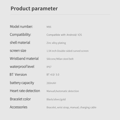 Ceas SmartWatch Uniq96 idealStore, Ecran TFT 1.54 inch, Rezistent la Apa IP67, Functie Apel Primit, Monitor de Somn, Monitor Ritm Cardiac, Tesiunea Arteriala, Tracker Fitness, Compatibil iOS si Android, Negru Silicon