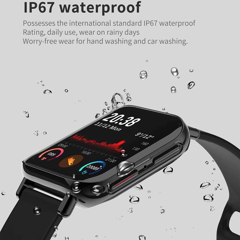 Ceas SmartWatch Uniq96 idealStore, Ecran TFT 1.54 inch, Rezistent la Apa IP67, Functie Apel Primit, Monitor de Somn, Monitor Ritm Cardiac, Tesiunea Arteriala, Tracker Fitness, Compatibil iOS si Android, Negru Silicon