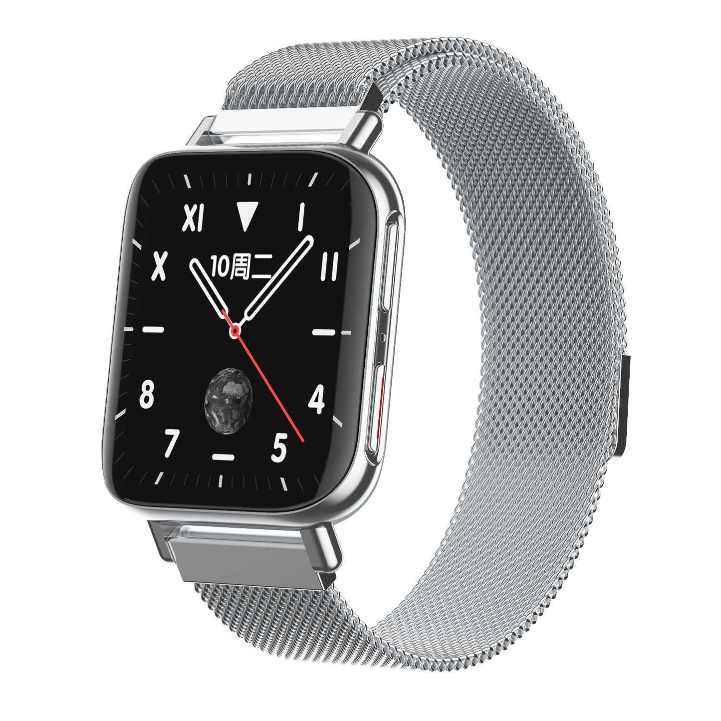 Ceas SmartWatch Uniq96 idealStore, Ecran TFT 1.54 inch, Rezistent la Apa IP67, Functie Apel Primit, Monitor de Somn, Monitor Ritm Cardiac, Tesiunea Arteriala, Tracker Fitness, Compatibil iOS si Android, Argintiu