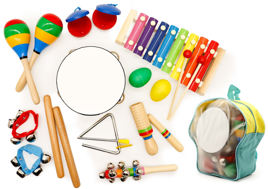 Set 10 instrumente muzicale idealSTORE, Juniorii Muzicieni, Dezvolta performantele sunetelor, Incurajeaza jocul de rol prin exersarea fiecarui instrument, Alaturi de rucsac pentru depozitare Cadou