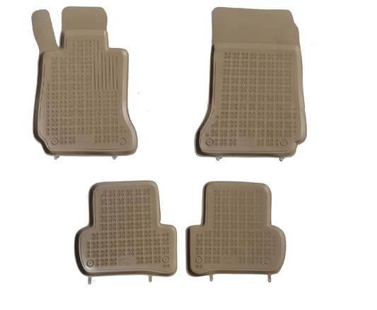 Set 4 covoare premium IDL cauciuc stil tavita BEJ MERCEDES C-KLASSE W204 2007-2014